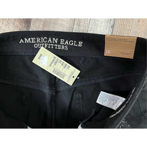 American Eagle Outfitters Super Stretch Black Hi-Rise Jeggings sz 10 - Picture 7 of 13